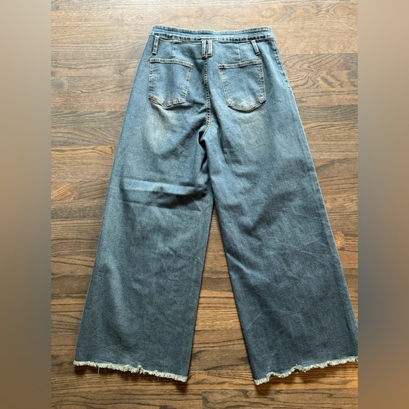 Wide Leg High-Rise Blue Jeans - Women's XL NWOT - Picture 2 of 5
